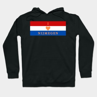 I Love Nijmegen Netherlands Flag Color Stripes Hoodie